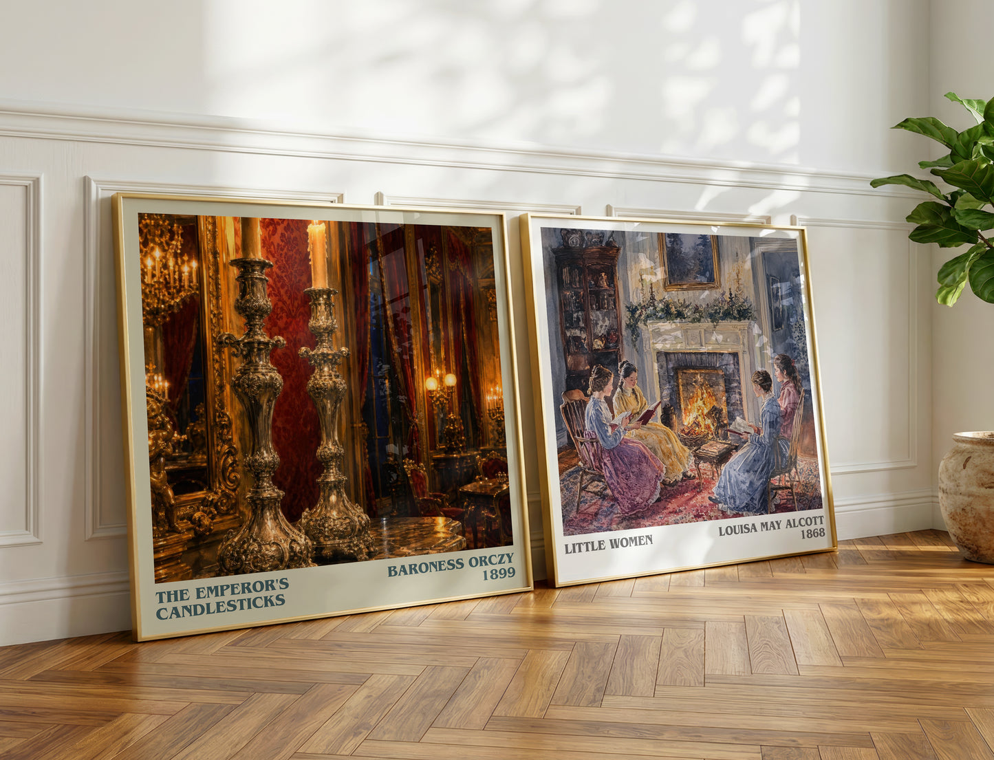 The Emperor'S Candlesticks literary print on bookshelf – Baroness Orczy fan gift