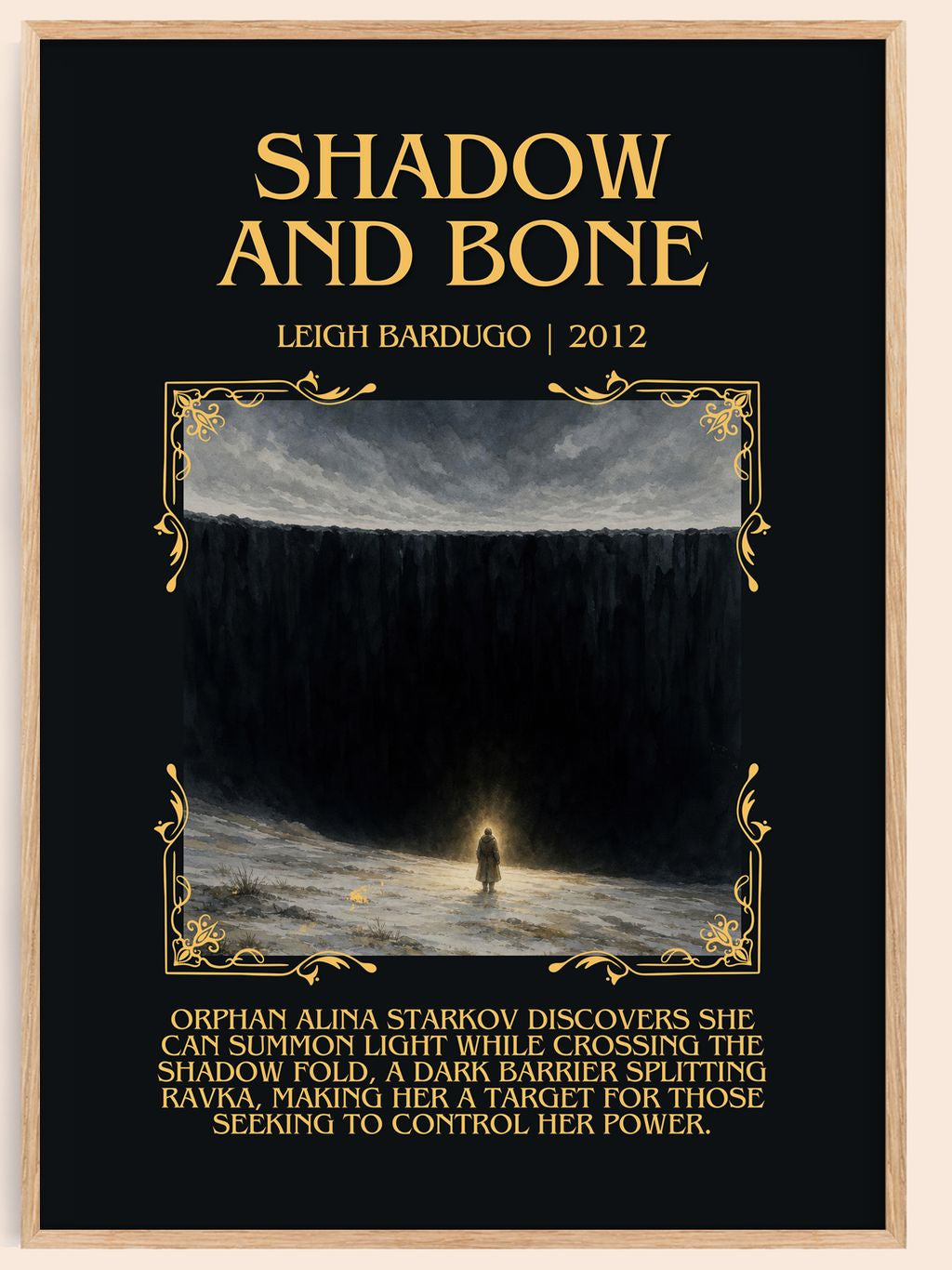 Shadow and Bone Minimalist Book Poster by Leigh Bardugo – book poster