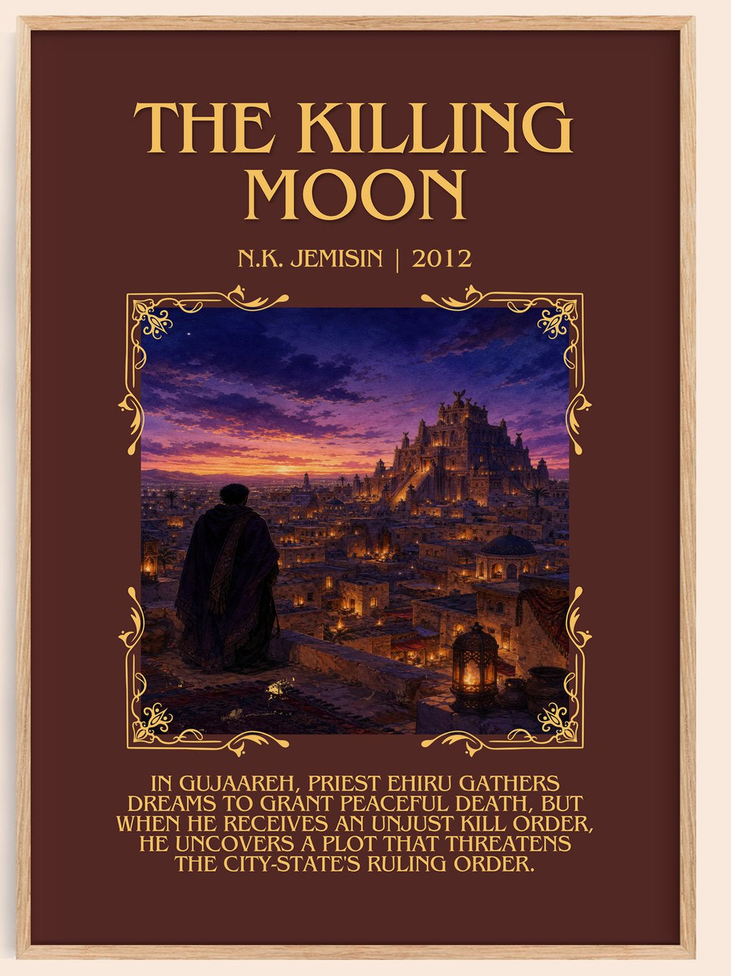 The Killing Moon Minimalist Book Poster by N.K. Jemisin – book poster