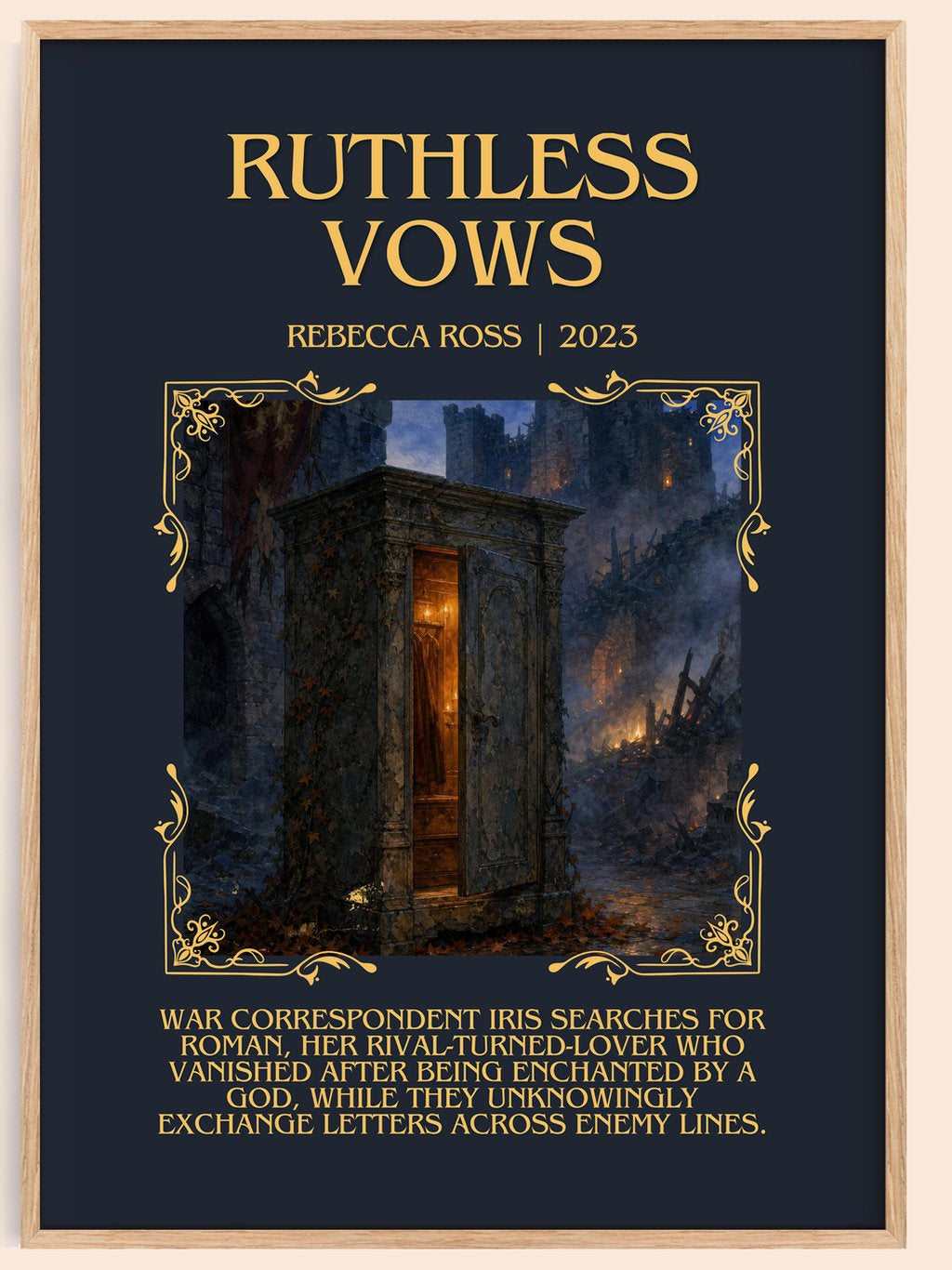 Ruthless Vows Minimalist Book Poster by Rebecca Ross – book poster
