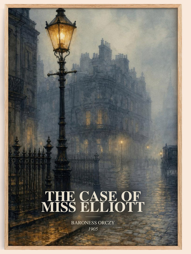 Case Of Miss Elliott Book Watercolour Illustration by Baroness Orczy