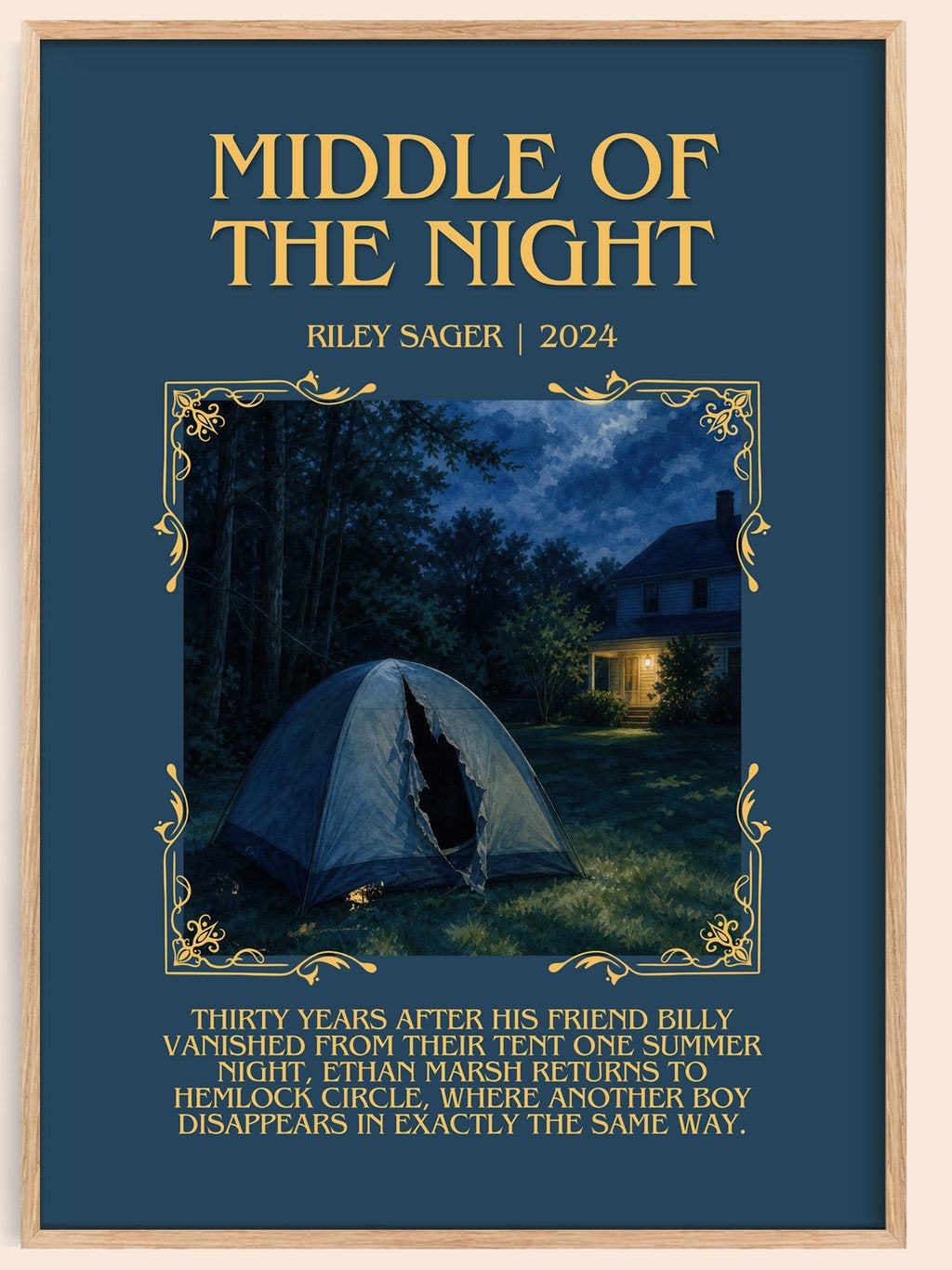 Middle of the Night Minimalist Book Poster by Riley Sager – book poster
