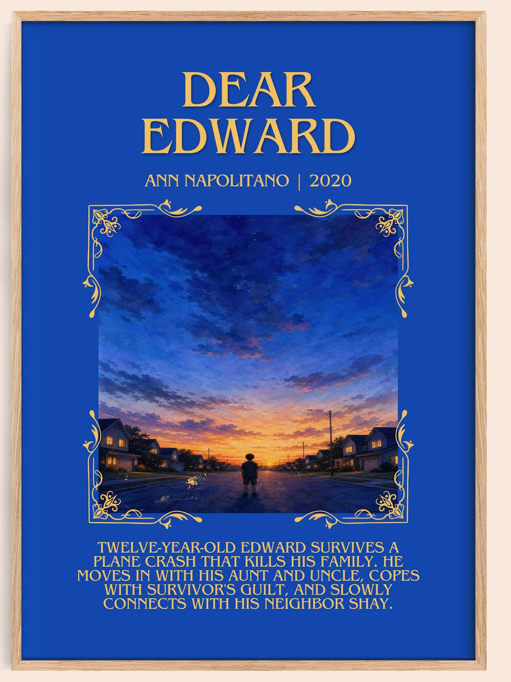 Dear Edward Minimalist Book Poster by Ann Napolitano – book poster