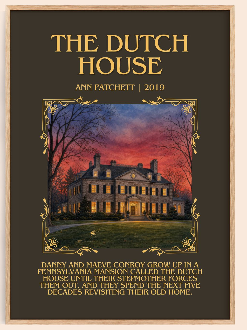 The Dutch House Minimalist Book Poster by Ann Patchett – book poster