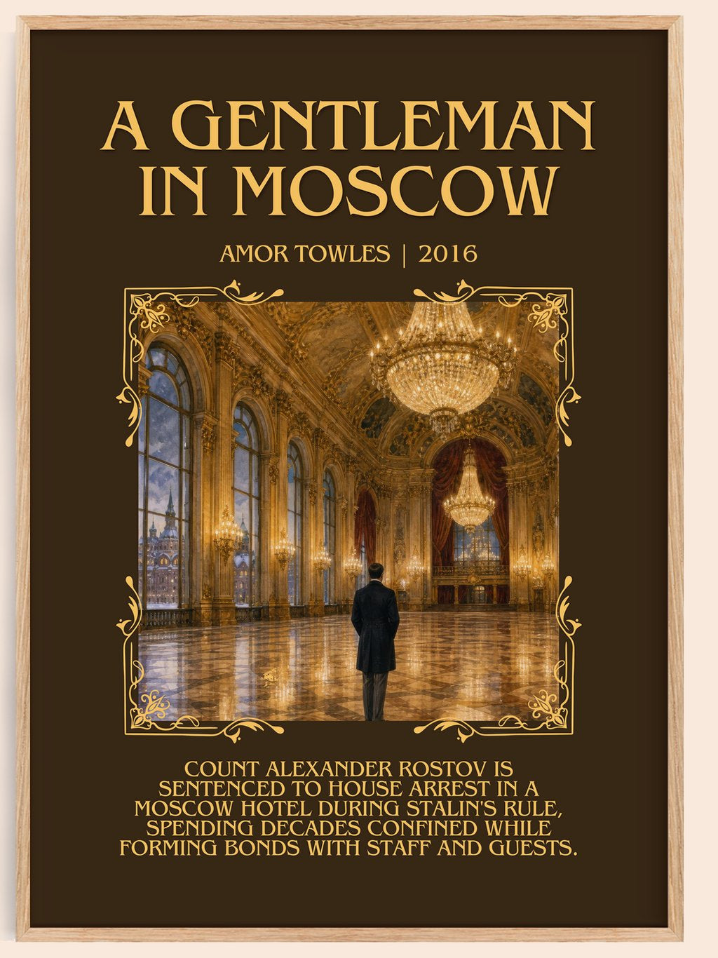 A Gentleman in Moscow Minimalist Book Poster by Amor Towles – book poster