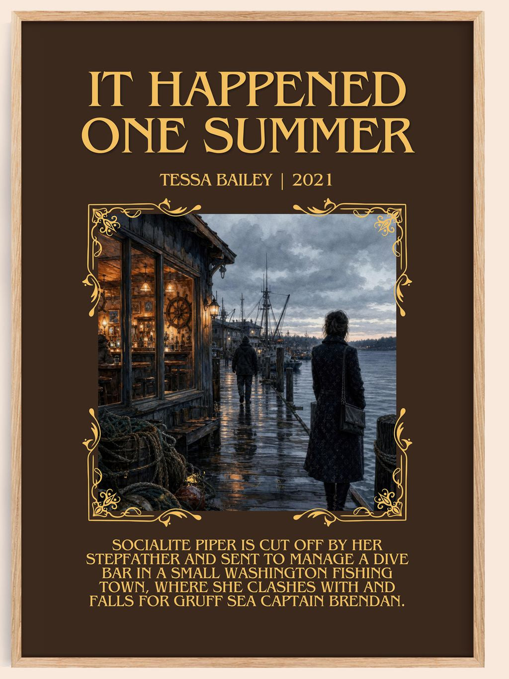 It Happened One Summer Minimalist Book Poster by Tessa Bailey – book poster