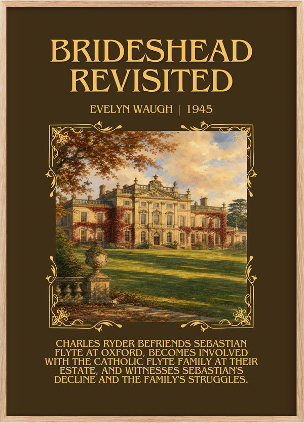 Brideshead Revisited Minimalist Book Poster by Evelyn Waugh