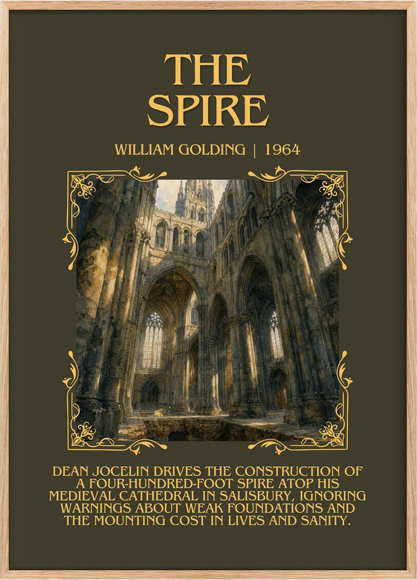 The Spire Minimalist Book Poster by William Golding