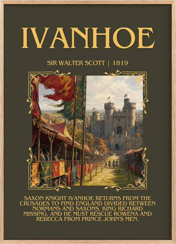 Ivanhoe Minimalist Book Poster by Sir Walter Scott