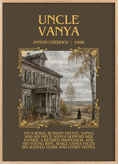Uncle Vanya Minimalist Book Poster by Anton Chekhov