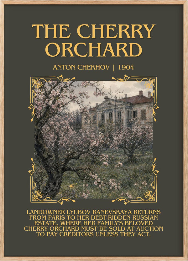 The Cherry Orchard Minimalist Book Poster by Anton Chekhov