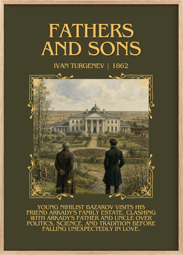 Fathers and Sons Minimalist Book Poster by Ivan Turgenev