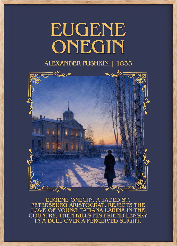 Eugene Onegin Minimalist Book Poster by Alexander Pushkin