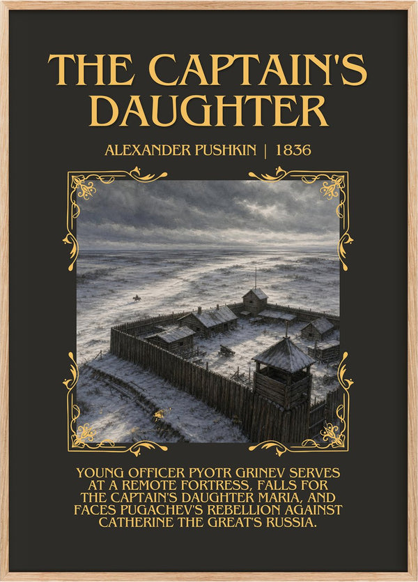 The Captain's Daughter Minimalist Book Poster by Alexander Pushkin