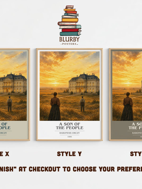 A Son Of The People book cover print in frame leaning in hallway – historical fiction wall art