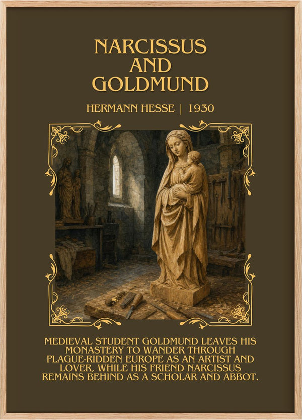 Narcissus and Goldmund Minimalist Book Poster by Hermann Hesse
