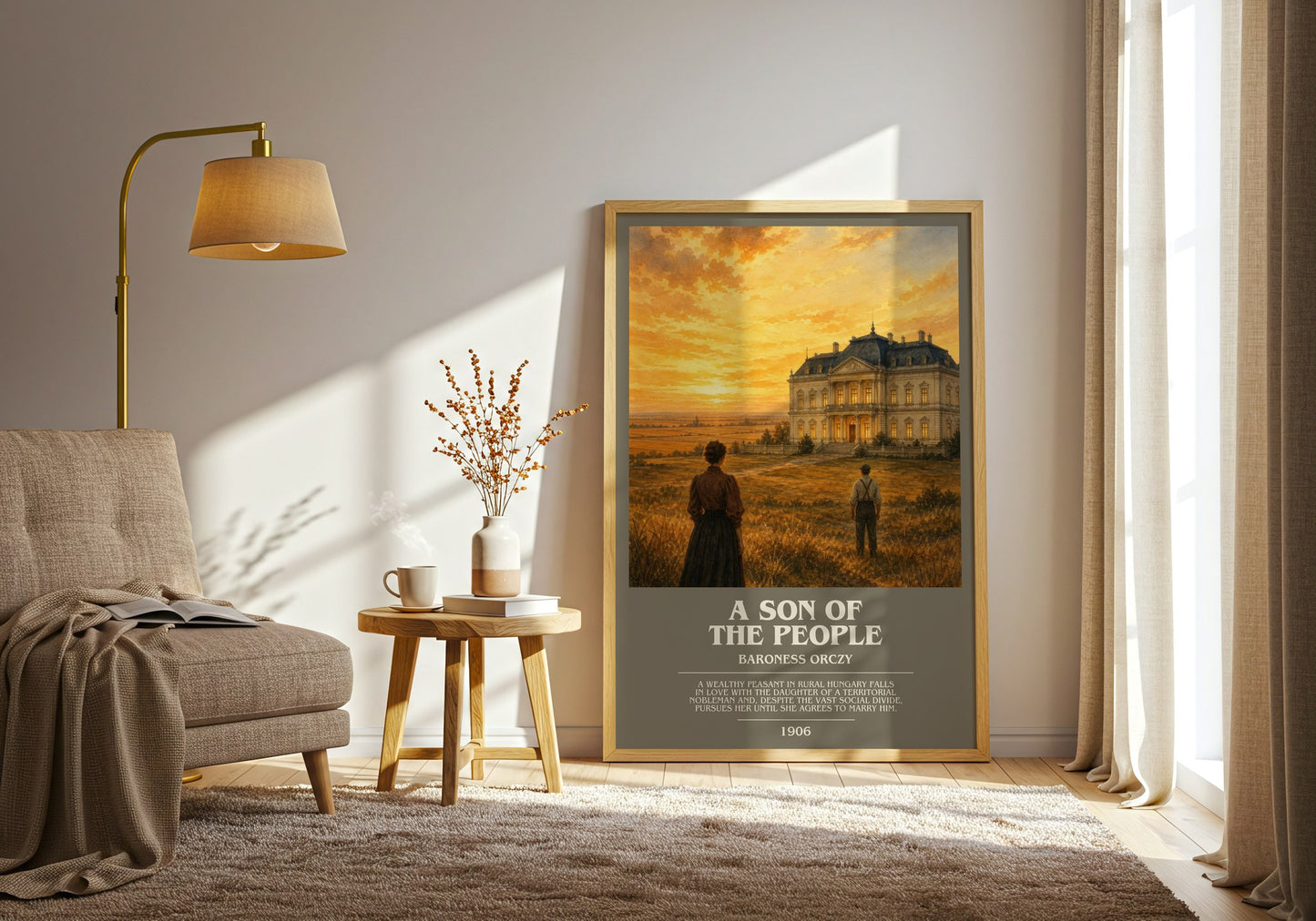 A Son Of The People bookish print on bookshelf – Baroness Orczy fan gift