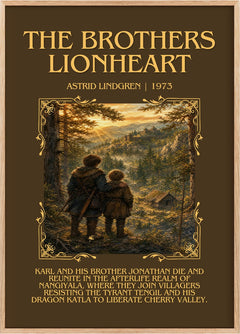 The Brothers Lionheart Minimalist Book Poster by Astrid Lindgren
