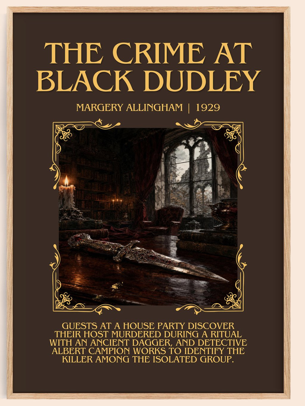 The Crime at Black Dudley Minimalist Book Poster by Margery Allingham – book poster