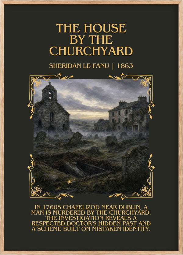 The House by the Churchyard Minimalist Book Poster by Sheridan Le Fanu