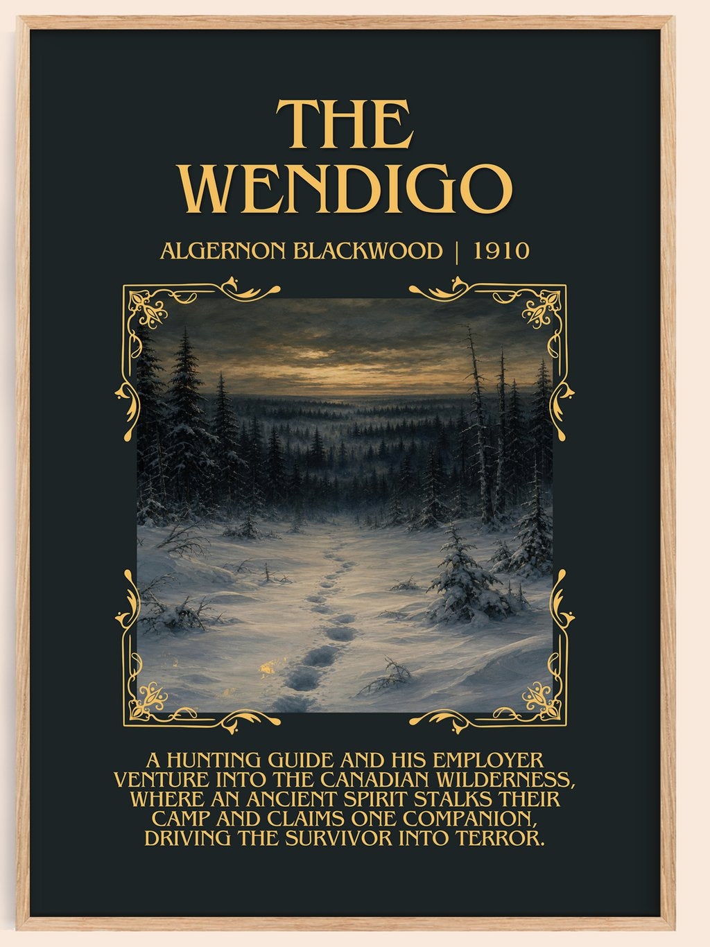 The Wendigo Minimalist Book Poster by Algernon Blackwood – book poster