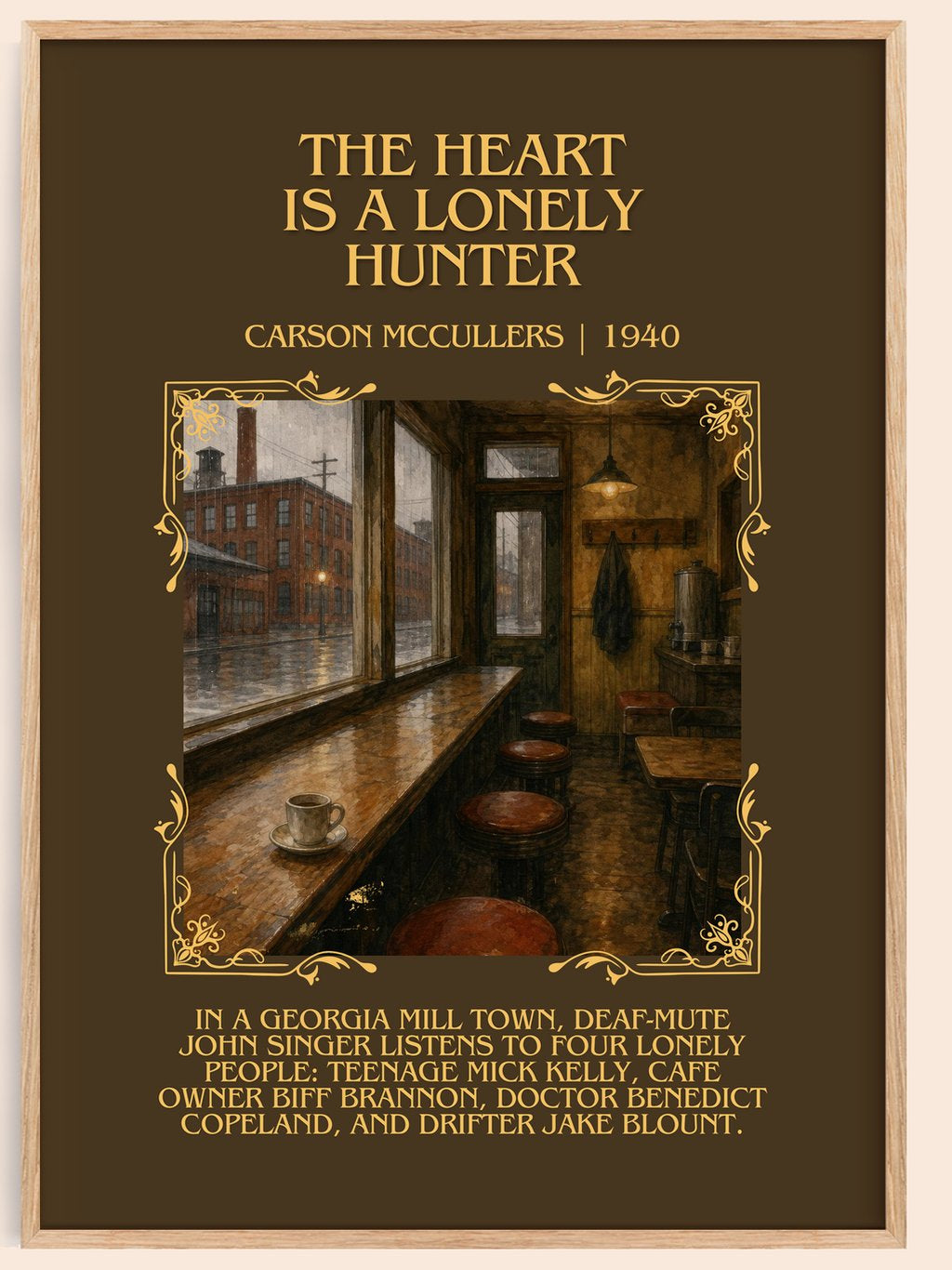 Heart Is a Lonely Hunter Minimalist Book Poster by Carson McCullers – book poster