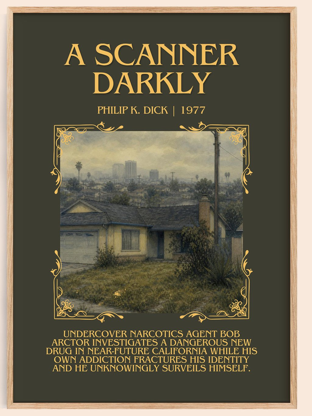 A Scanner Darkly Minimalist Book Poster by Philip K. Dick – book poster