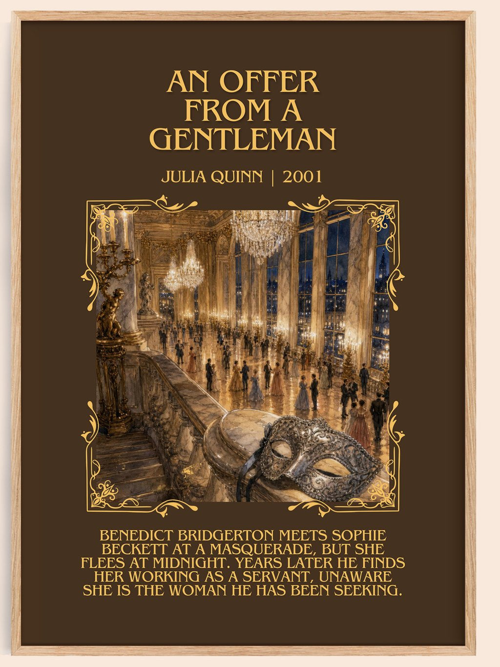 An Offer From a Gentleman Minimalist Book Poster by Julia Quinn – book poster