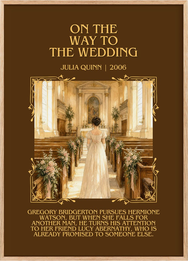 On the Way to the Wedding Minimalist Book Poster by Julia Quinn
