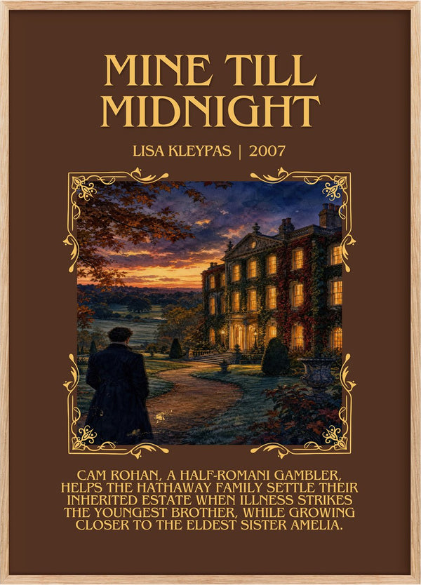 Mine Till Midnight Minimalist Book Poster by Lisa Kleypas
