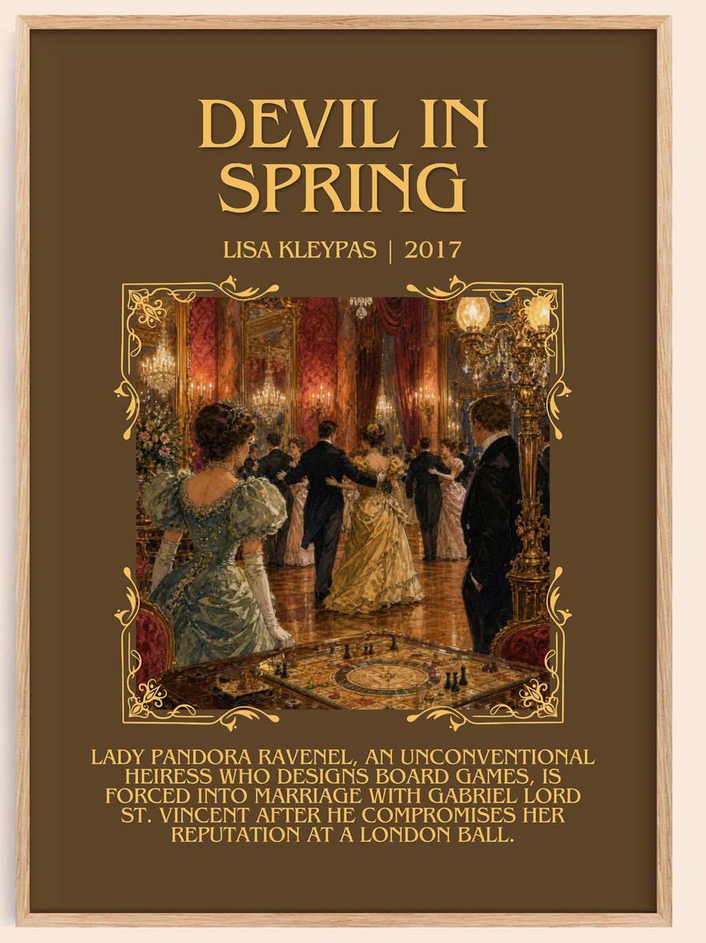 Devil in Spring Minimalist Book Poster by Lisa Kleypas – book poster