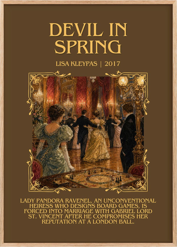 Devil in Spring Minimalist Book Poster by Lisa Kleypas