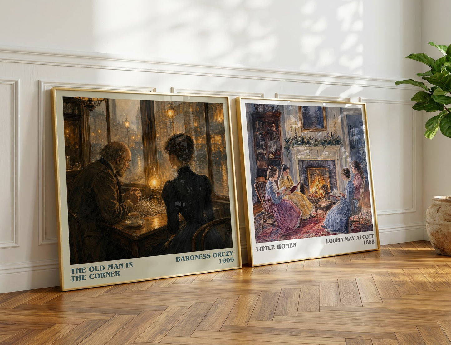 The Old Man In The Corner literary print on bookshelf – Baroness Orczy fan gift