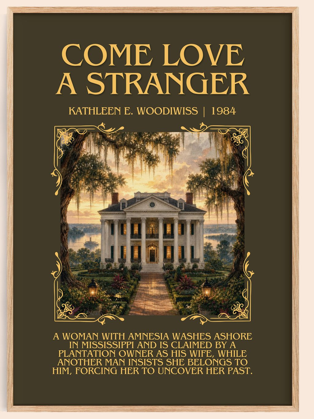Come Love a Stranger Minimalist Book Poster by Kathleen E. Woodiwiss – book poster