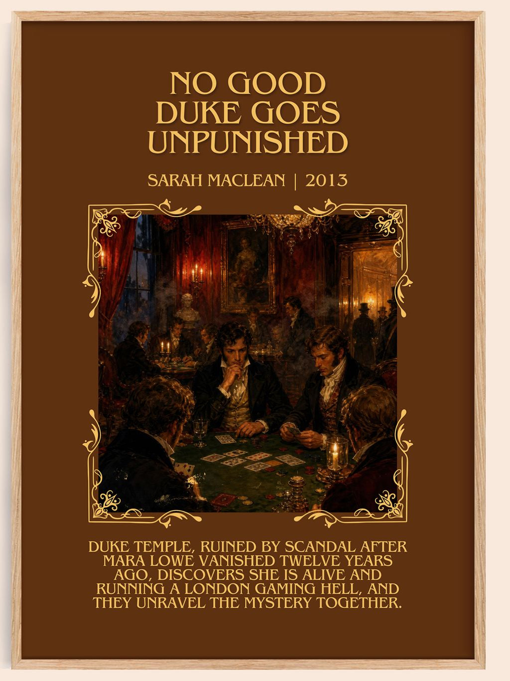 No Good Duke Goes Unpunished Minimalist Book Poster by Sarah MacLean – book poster