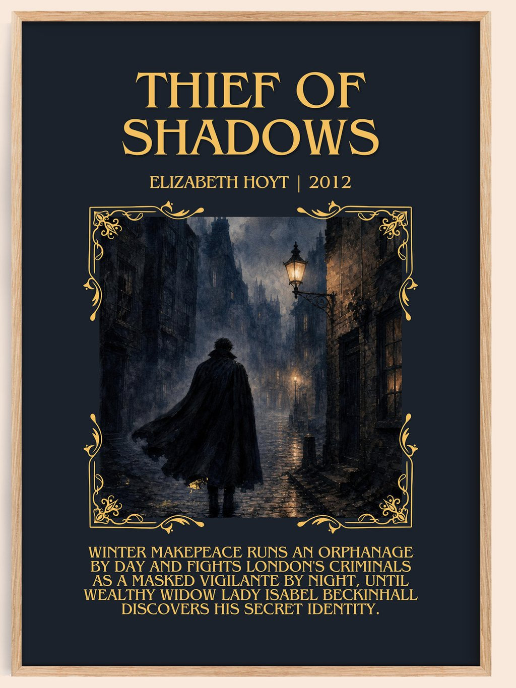 Thief of Shadows Minimalist Book Poster by Elizabeth Hoyt – book poster