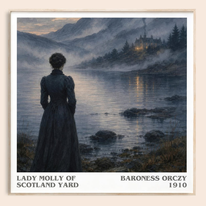 Lady Molly Of Scotland Yard literary book poster by Baroness Orczy – framed literary art print