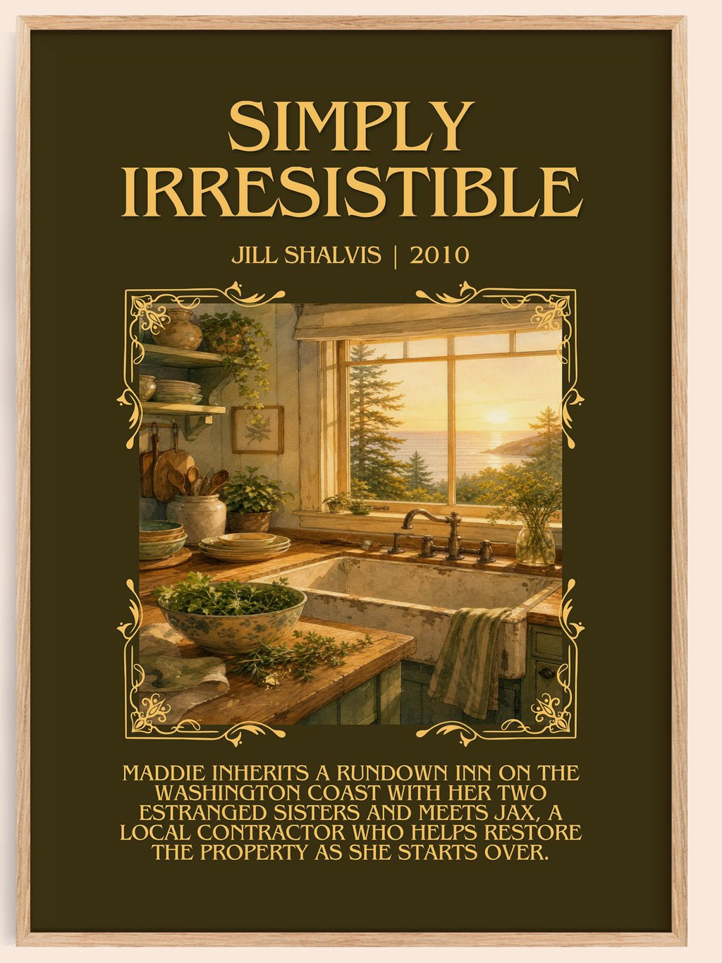 Simply Irresistible Minimalist Book Poster by Jill Shalvis – book poster
