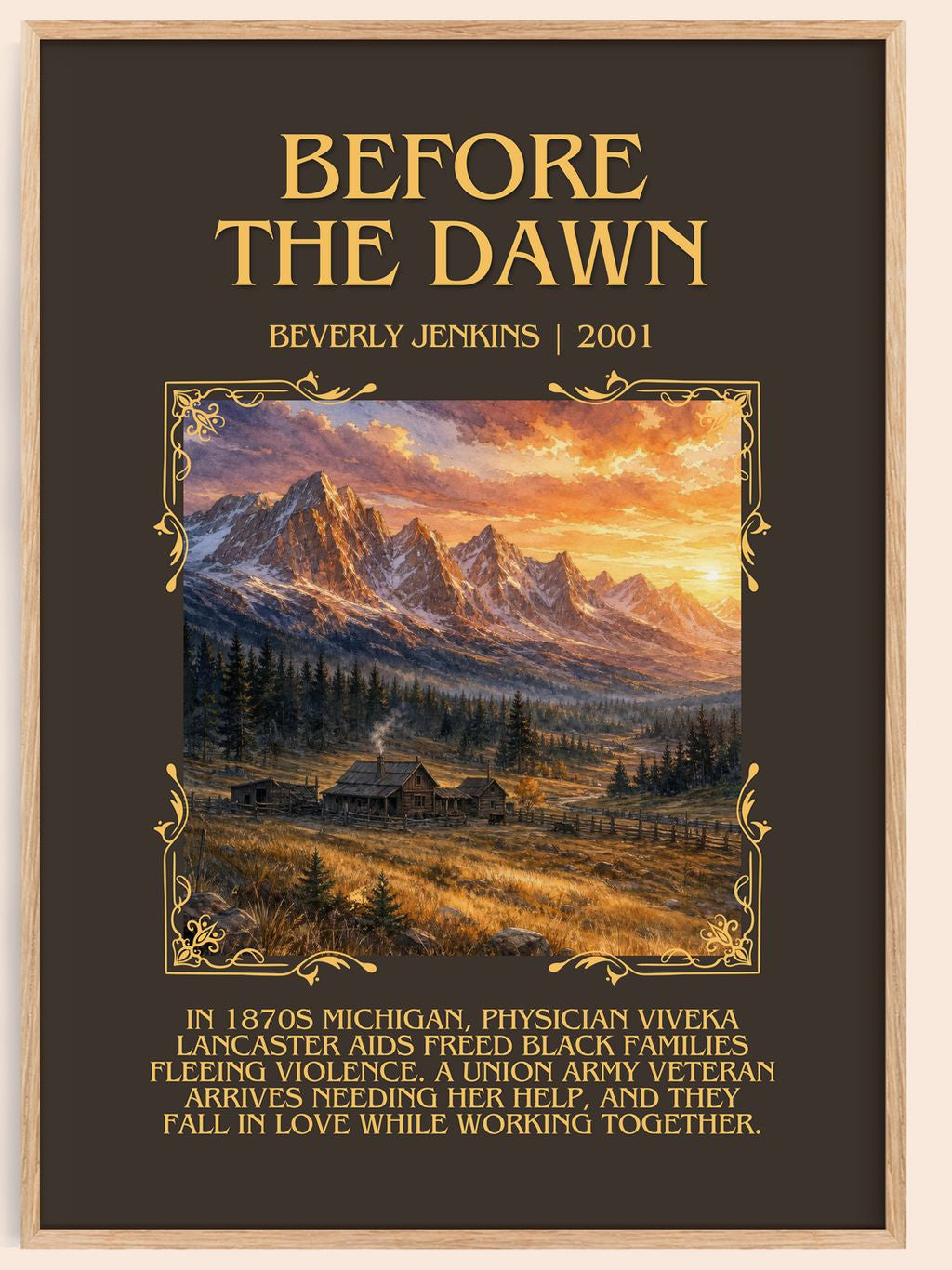 Before the Dawn Minimalist Book Poster by Beverly Jenkins – book poster