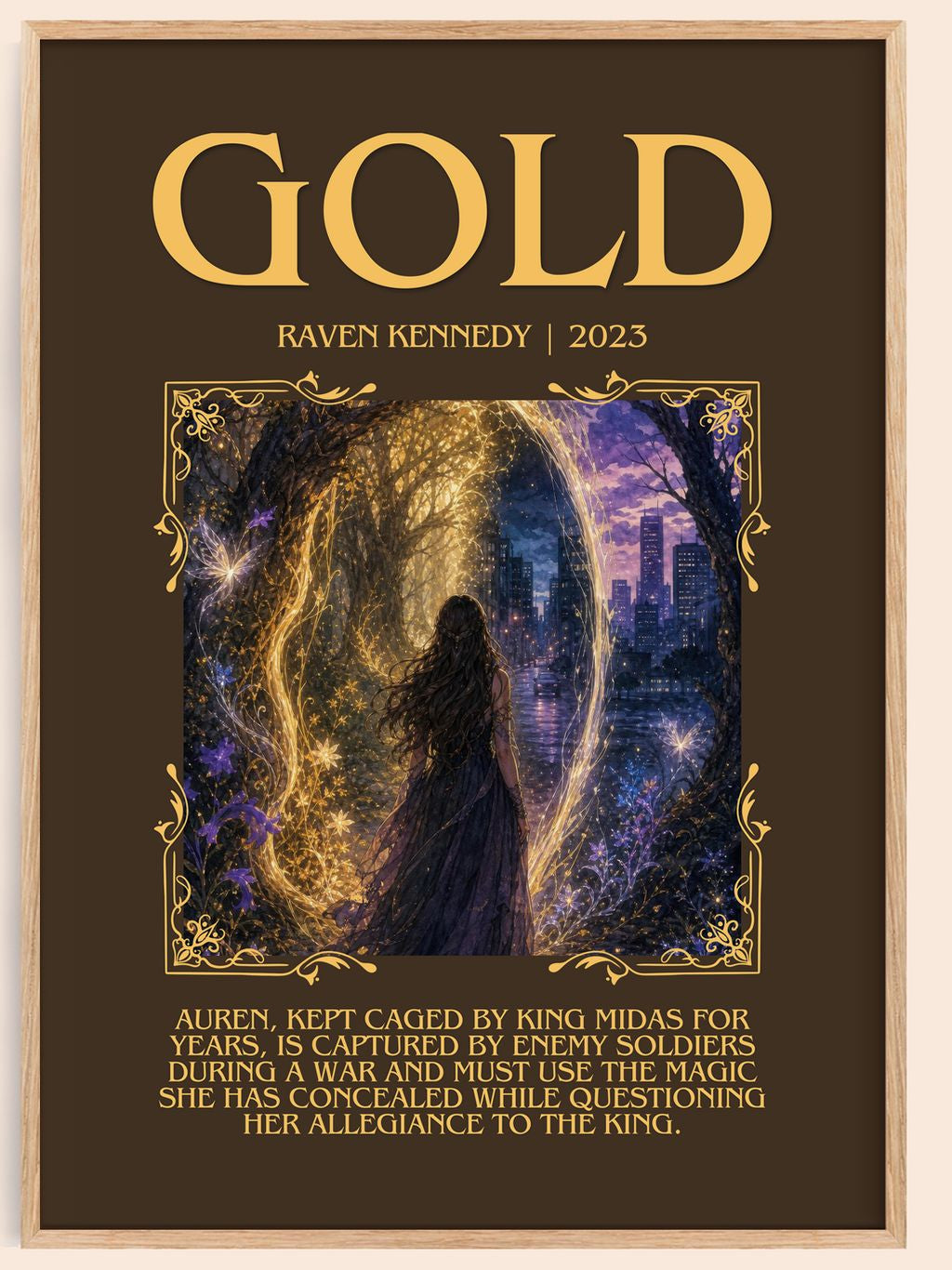 Gold Minimalist Book Poster by Raven Kennedy – book poster