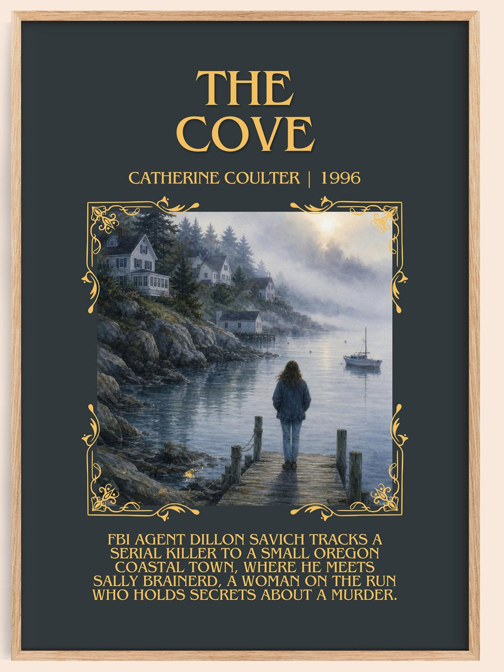 The Cove Minimalist Book Poster by Catherine Coulter – book poster