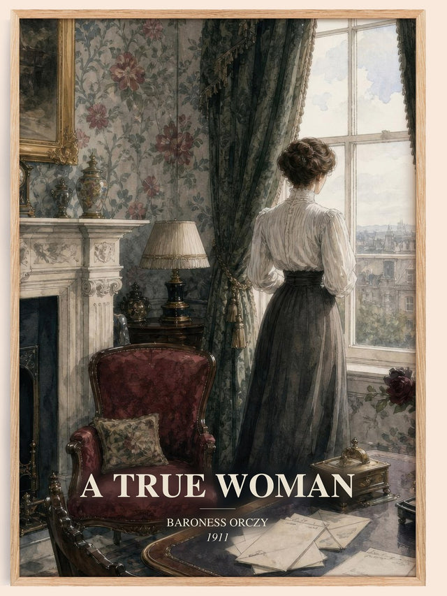 A True Woman Book Watercolour Illustration by Baroness Orczy
