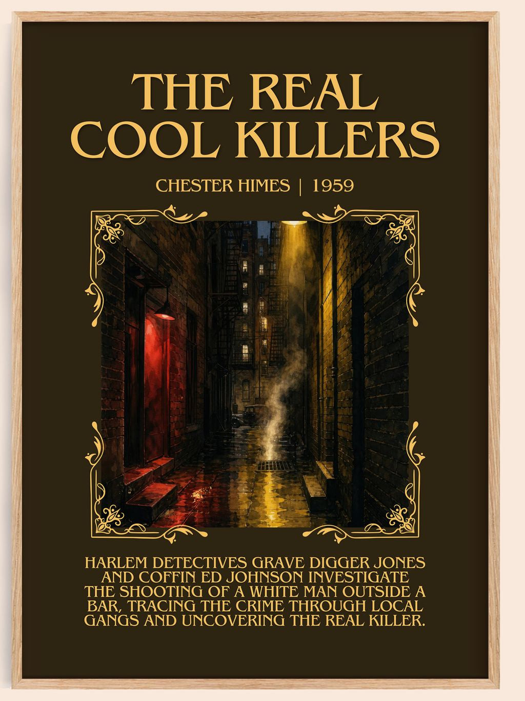 The Real Cool Killers Minimalist Book Poster by Chester Himes – book poster