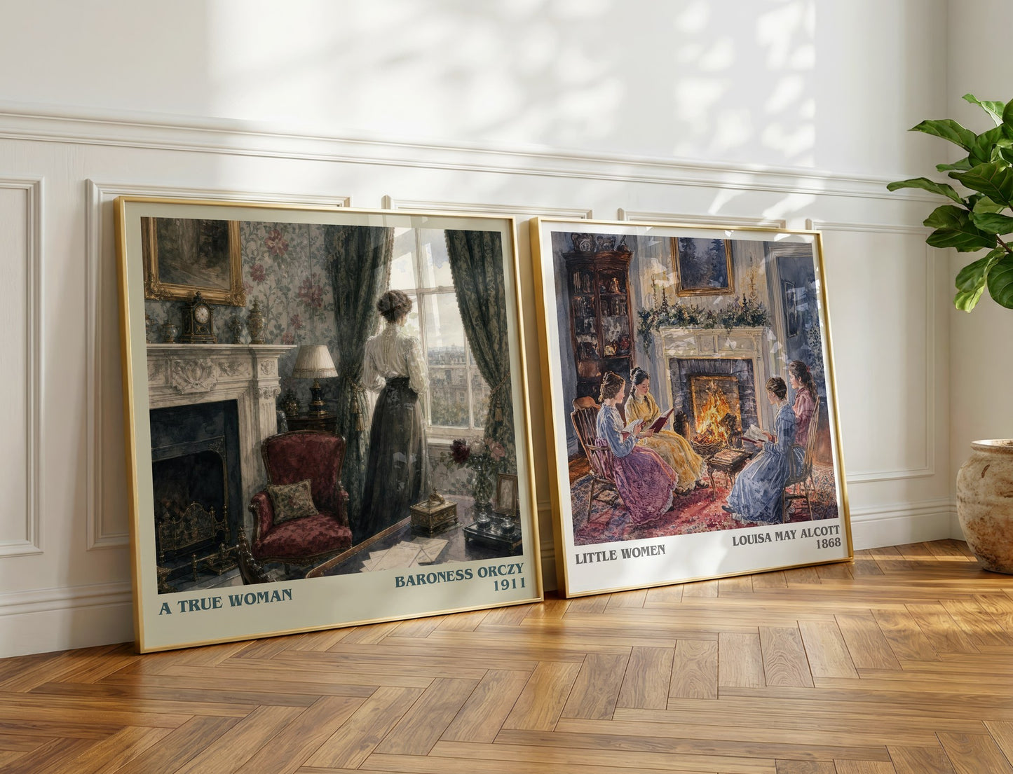 A True Woman literary print on bookshelf – Baroness Orczy fan gift