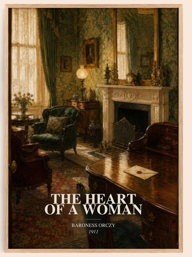 The Heart Of A Woman Book Watercolour Illustration by Baroness Orczy