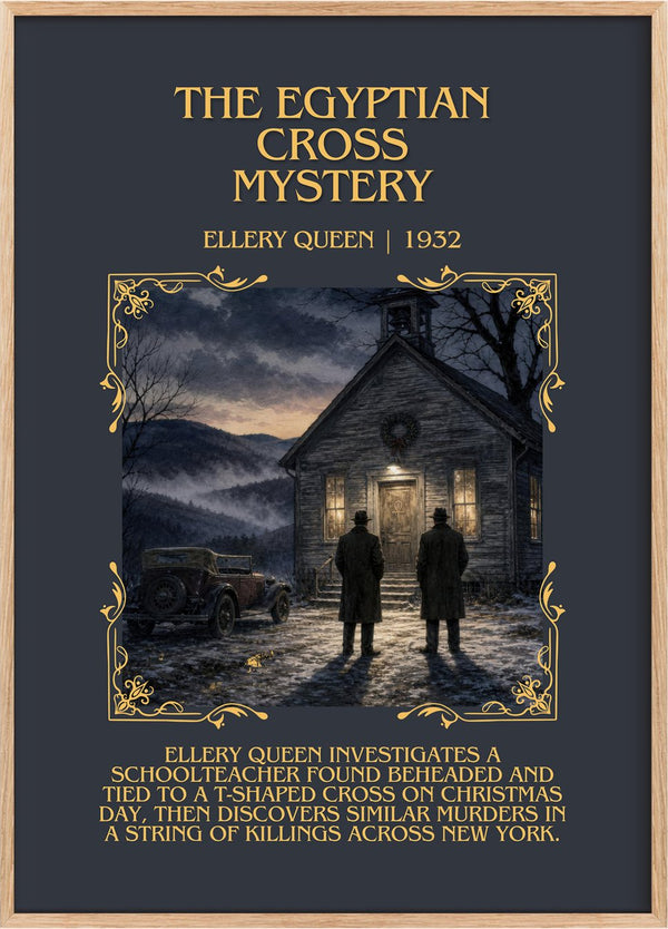 The Egyptian Cross Mystery Minimalist Book Poster by Ellery Queen