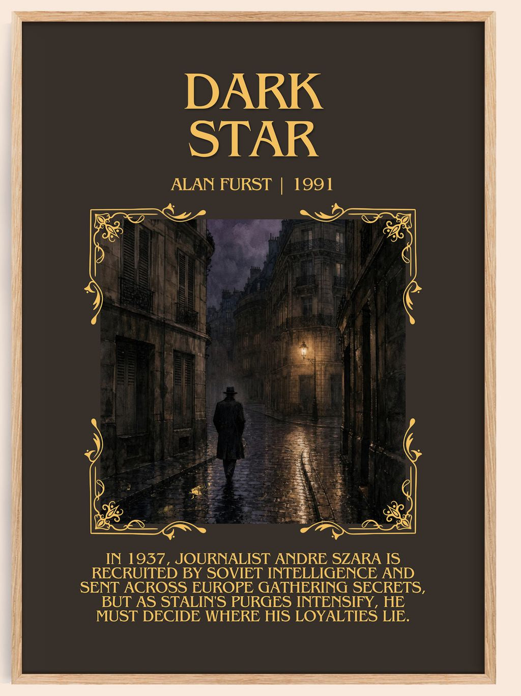 Dark Star Minimalist Book Poster by Alan Furst – book poster