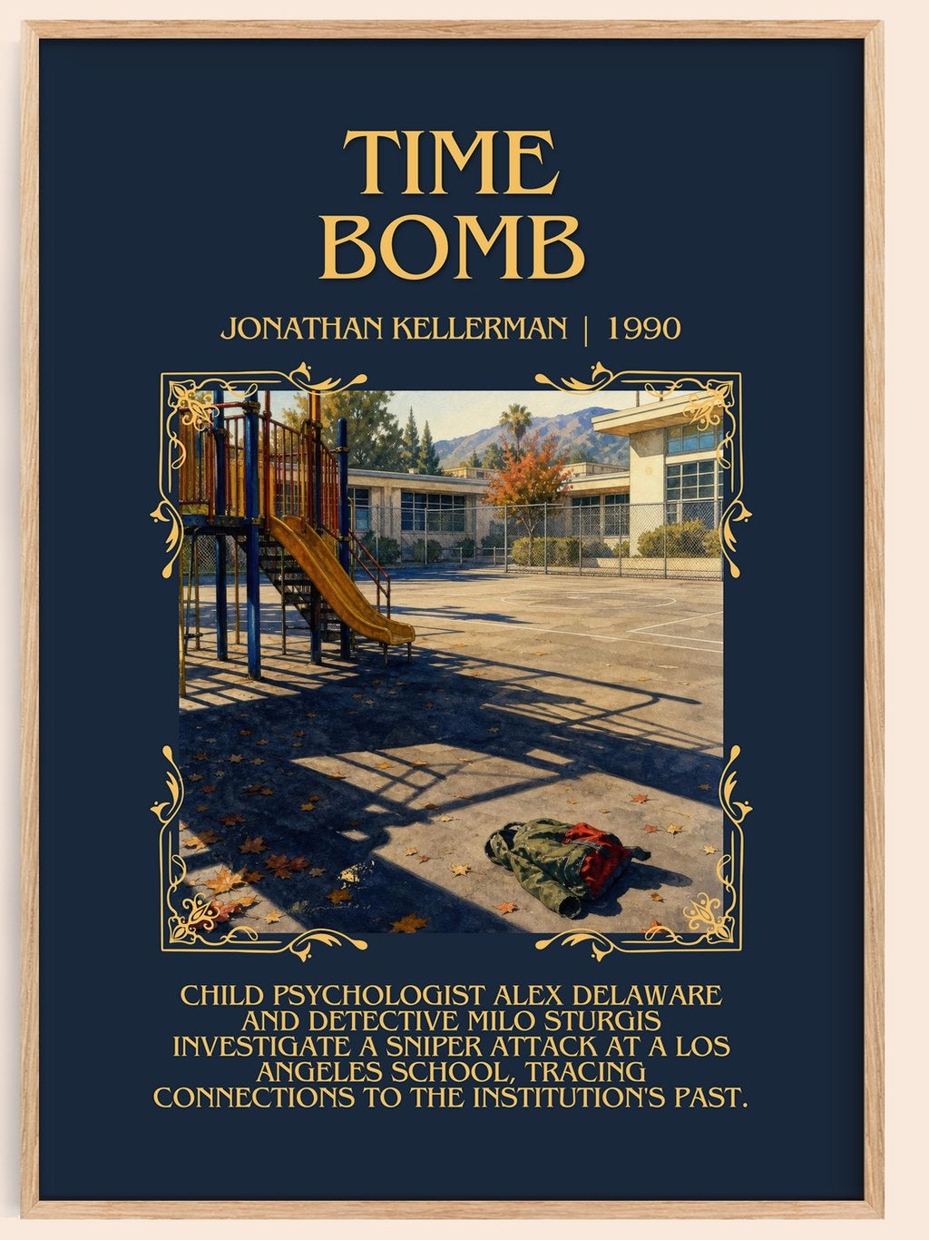 Time Bomb Minimalist Book Poster by Jonathan Kellerman – book poster