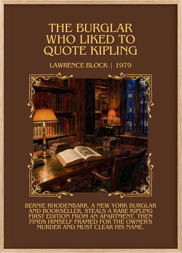 Burglar Who Liked to Quote Kipling Minimalist Book Poster by L. Block