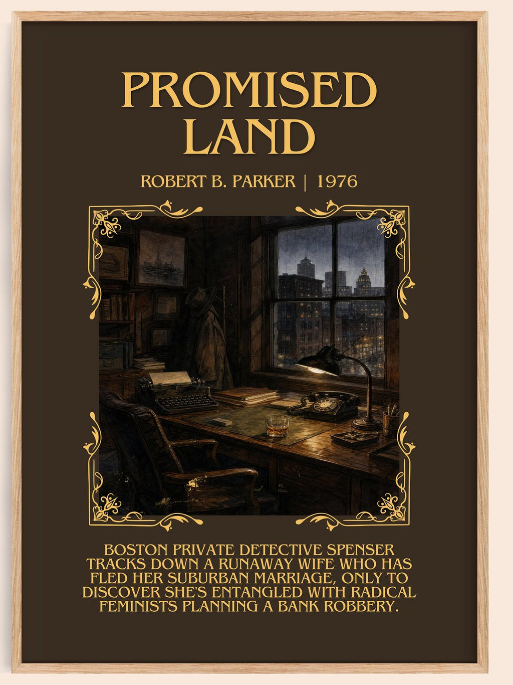 Promised Land Minimalist Book Poster by Robert B. Parker – book poster